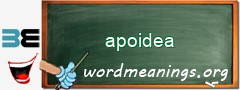 WordMeaning blackboard for apoidea